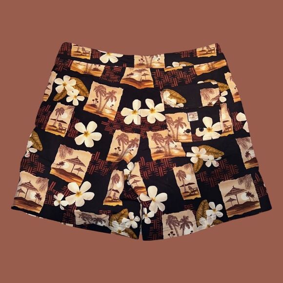 Tommy Bahama Nylon Hawaiian Print Pocket Swim Trunks Board Shorts Size Large - Picture 3 of 6